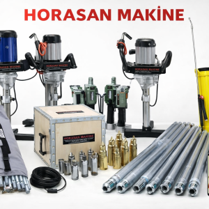 EKSTRA SESSİZ AKÜLÜ ŞARJLI KAROT EL SONDAJ MAKİNASI SET HORASAN